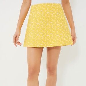 TUCKERNUCK YELLOW JACQUARD DAISY MINI SKIRT